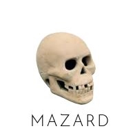 Mazard - Kranium i terracotta halloweenpynt